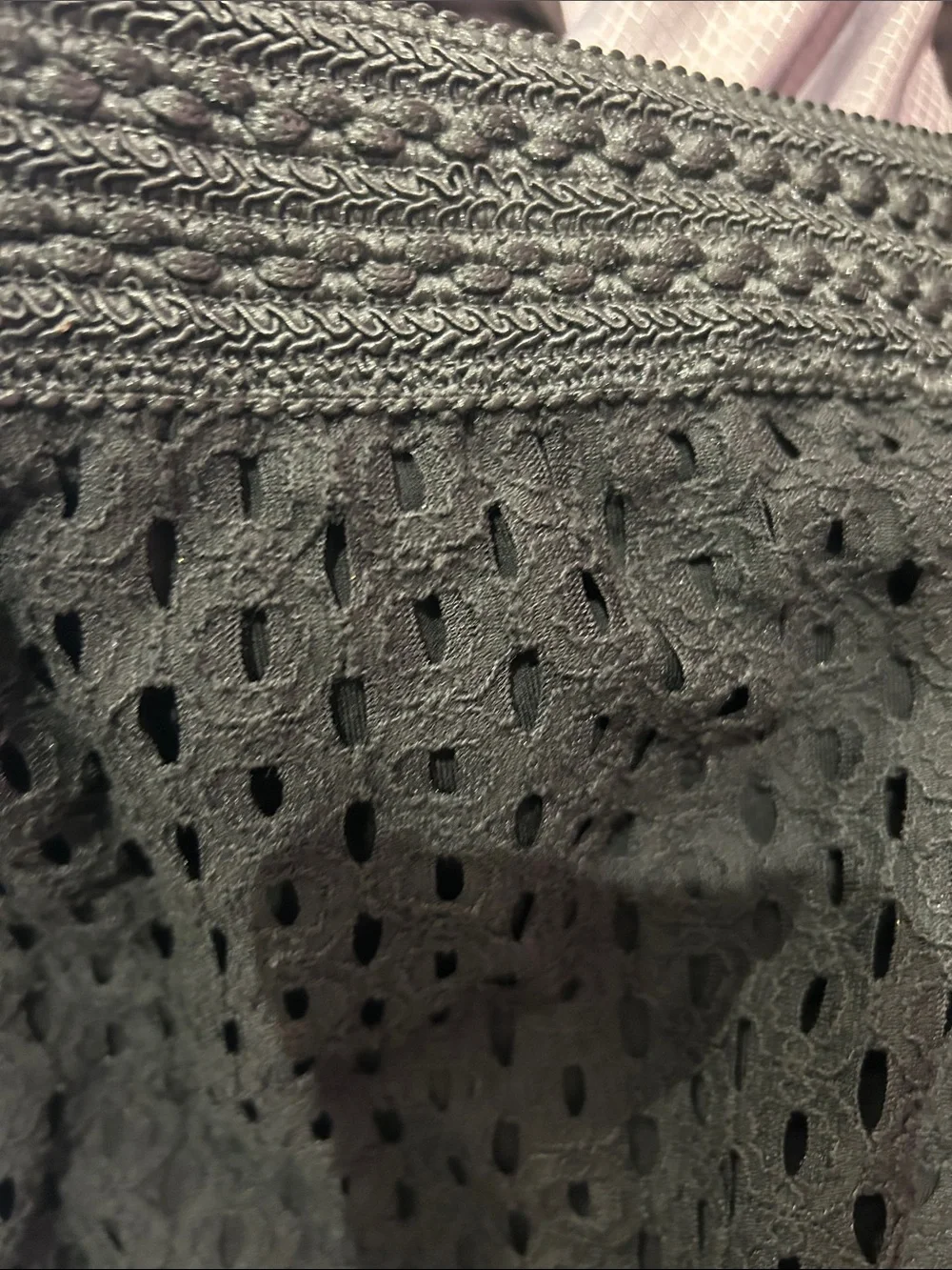 Chico's Black A-Line Eyelet Midi Skirt